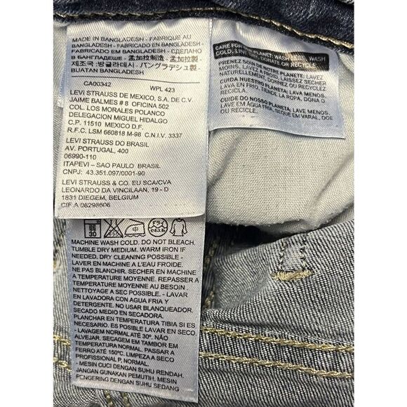 Levi 518 Jeans Womens 31x32 Superlow Blue Dark Wash Denim Mid Rise Y2K‎ Vintage - Picture 6 of 11